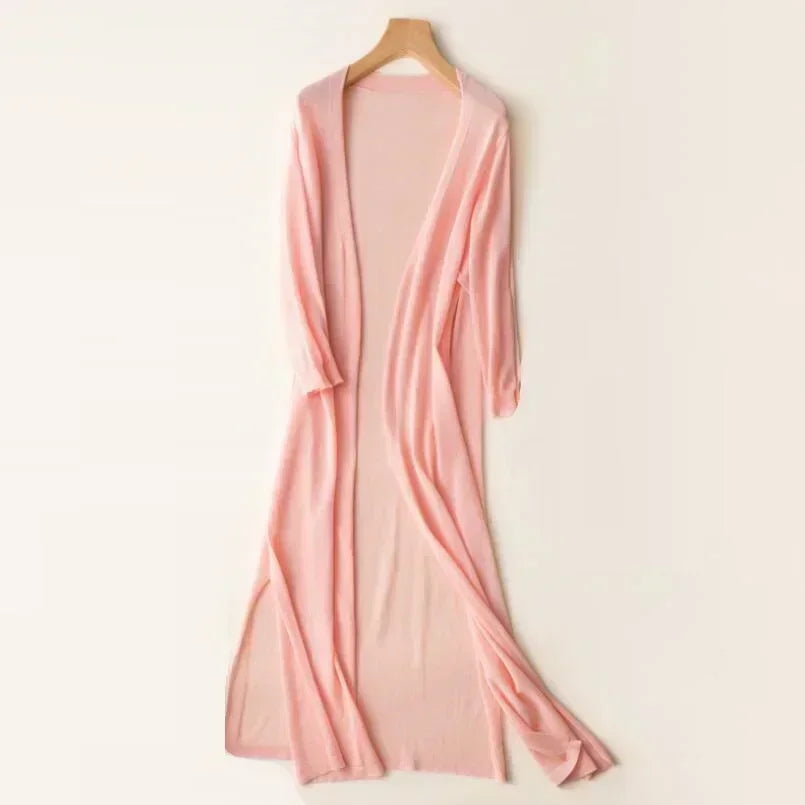 Tempie | Open-Front Long Cardigan