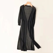 Tempie | Open-Front Long Cardigan