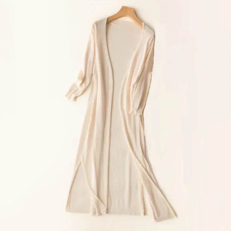 Tempie | Open-Front Long Cardigan
