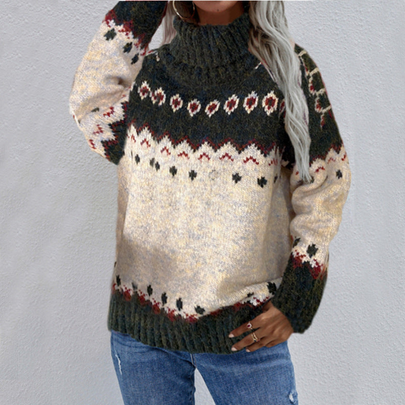 Hermelinda | Colourblock Patterned Jumper