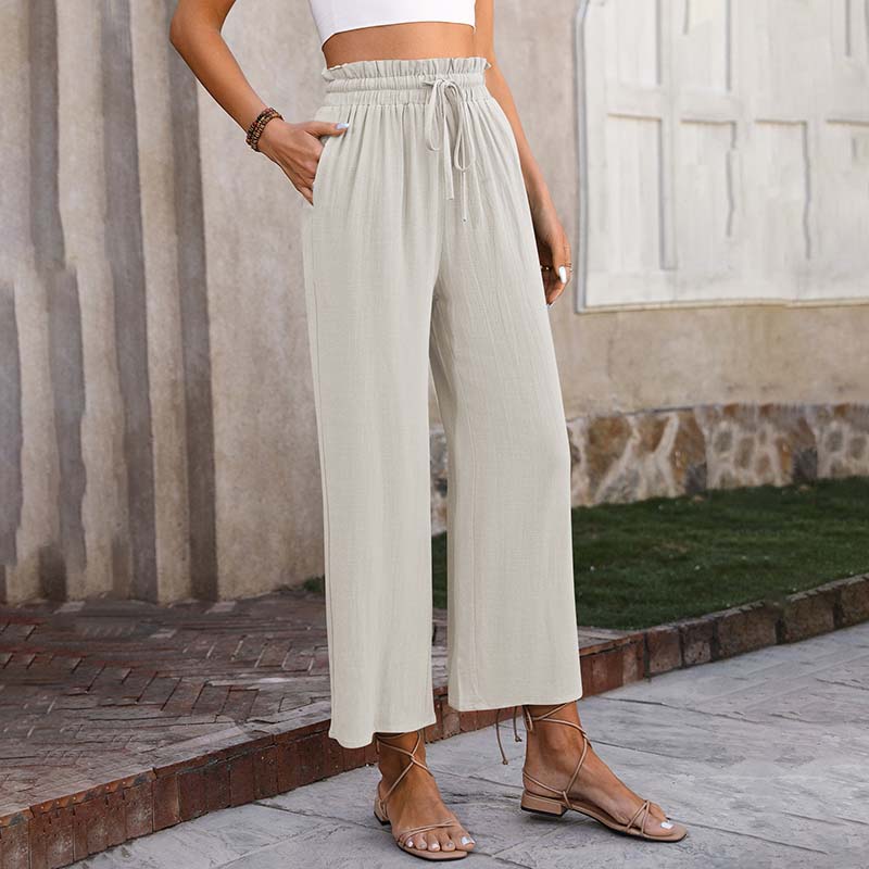 ELUNA | HIGH-WAISTED DRAWSTRING TROUSERS