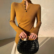 Elexis | Asymmetric Button-Neck Top