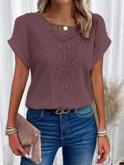 Tanasia | Open-Knit Short-Sleeve Jumper