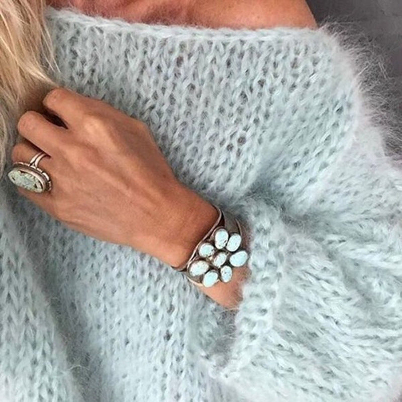 Sandee | Wide-Neck Textured Jumper