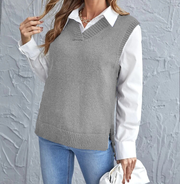 Izetta | V-Neck Knit Vest