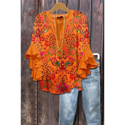 Ardyce | Printed Ruffle-Sleeve Blouse