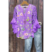 Ardyce | Printed Ruffle-Sleeve Blouse