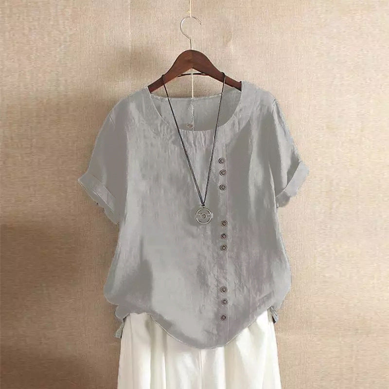 Anakaren | Button-Front Short-Sleeve Shirt