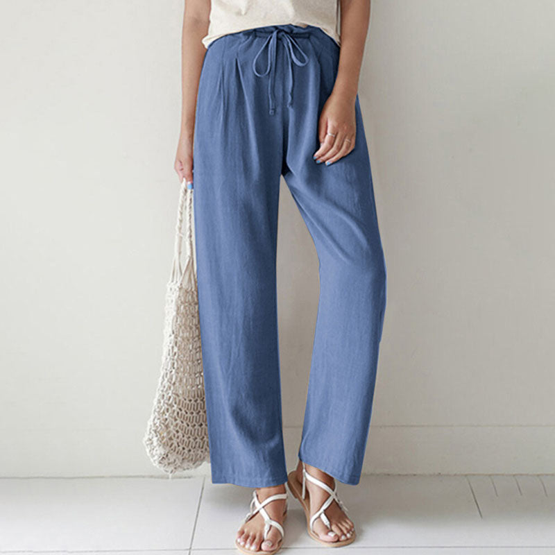 VARA | BUTTON-FRONT HIGH-WAISTED TROUSERS
