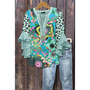 Ardyce | Printed Ruffle-Sleeve Blouse