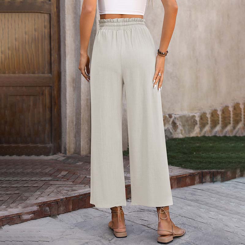 ELUNA | HIGH-WAISTED DRAWSTRING TROUSERS