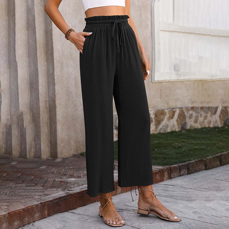 ELUNA | HIGH-WAISTED DRAWSTRING TROUSERS