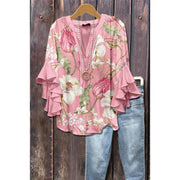 Ardyce | Printed Ruffle-Sleeve Blouse