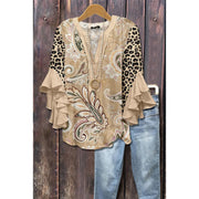 Ardyce | Printed Ruffle-Sleeve Blouse