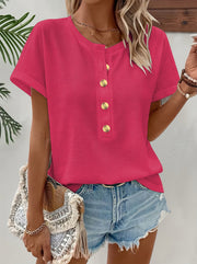 Willodean | Button-Neck T-Shirt
