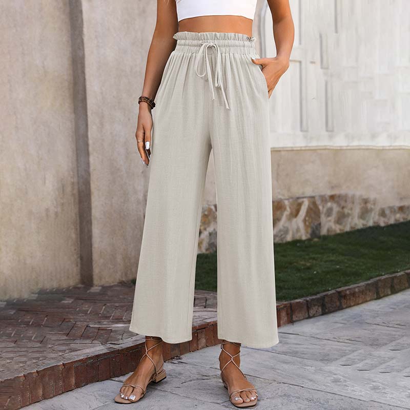 ELUNA | HIGH-WAISTED DRAWSTRING TROUSERS