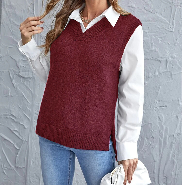 Izetta | V-Neck Knit Vest