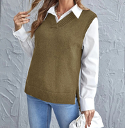 Izetta | V-Neck Knit Vest