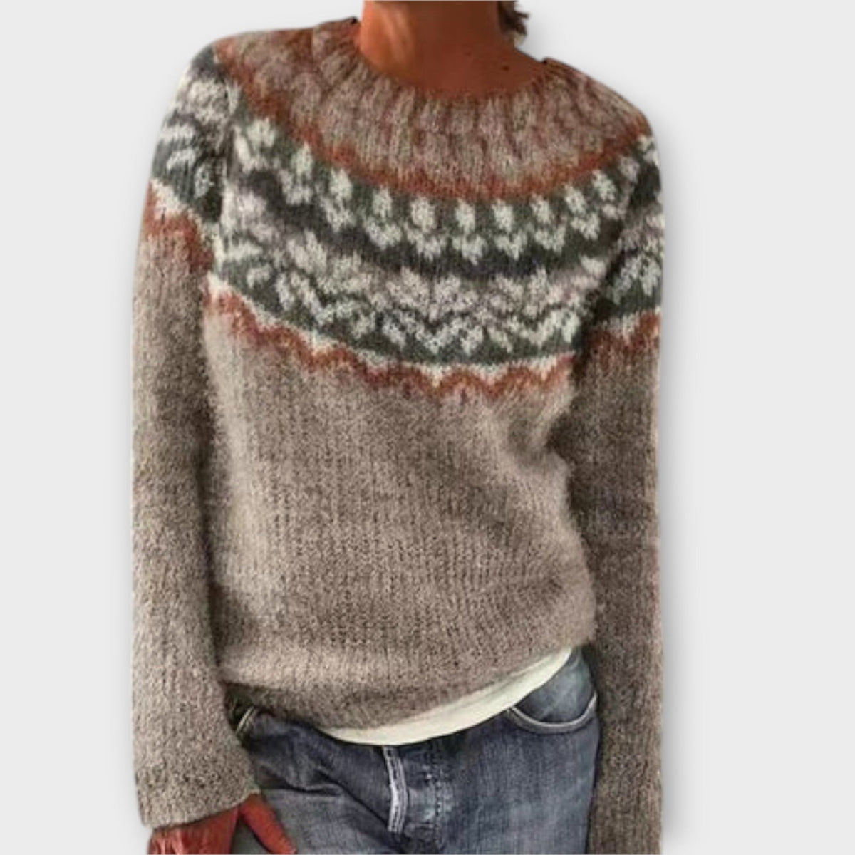 Elyse | Nordic-Pattern Wool Jumper
