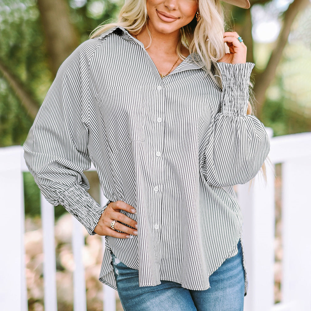 Blanchie | Striped Button Shirt