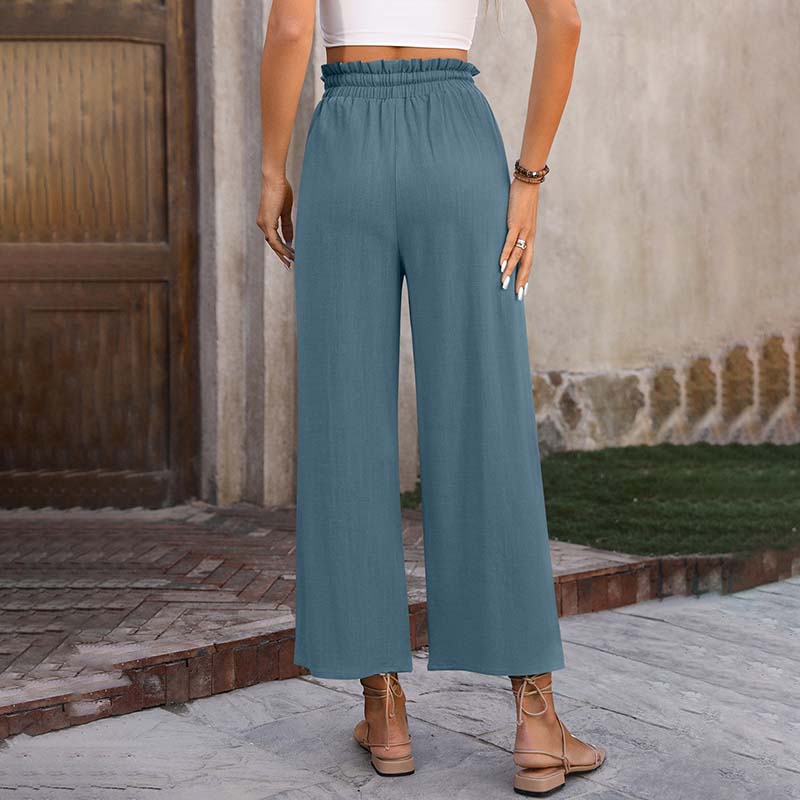 ELUNA | HIGH-WAISTED DRAWSTRING TROUSERS