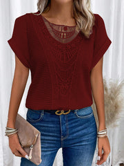 Tanasia | Open-Knit Short-Sleeve Jumper