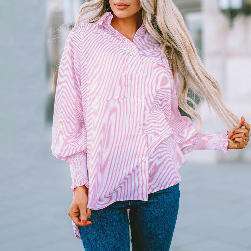 Blanchie | Striped Button Shirt