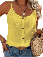 Brandice | Button-Front Strappy Top