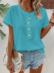 Willodean | Button-Neck T-Shirt