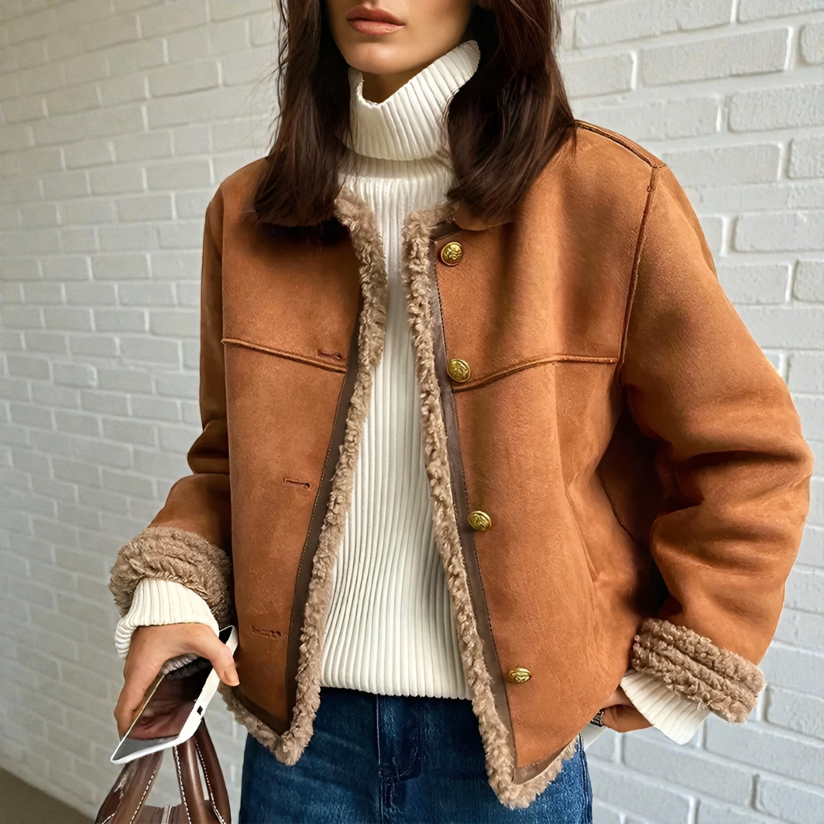 Fernanda | Contrast-Lined Collar Jacket
