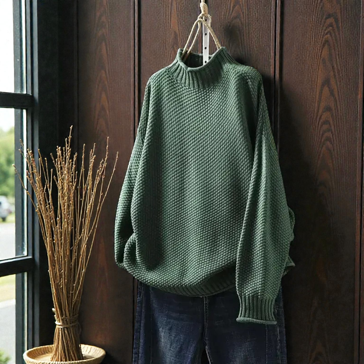 Jenell | Stand-Neck Ribbed Jumper