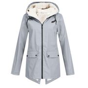 Morwenna | Long Fleece-Lined Hooded Parka in Khaki