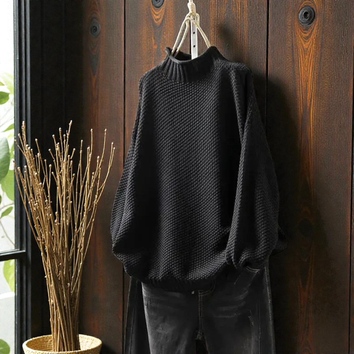 Jenell | Stand-Neck Ribbed Jumper