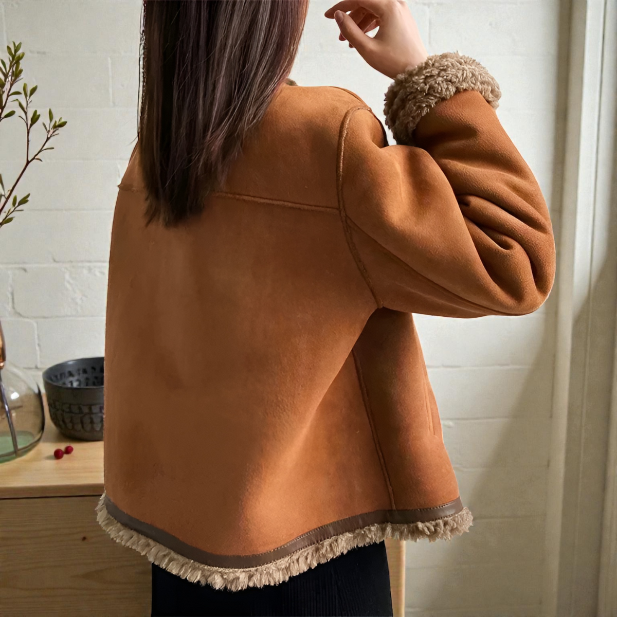 Fernanda | Contrast-Lined Collar Jacket