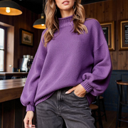 Jenell | Stand-Neck Ribbed Jumper