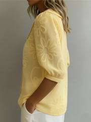 Vanetta | Floral Rounded-Collar Shirt