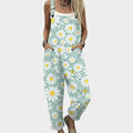 RELAXED-FIT PRINTED ADJUSTABLE-STRAP JUMPSUIT
