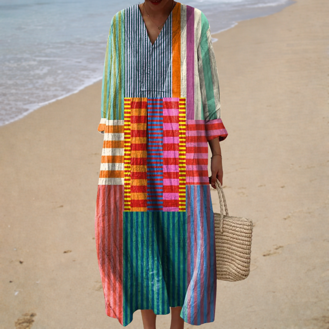 PRINTED FLOWING DRESS