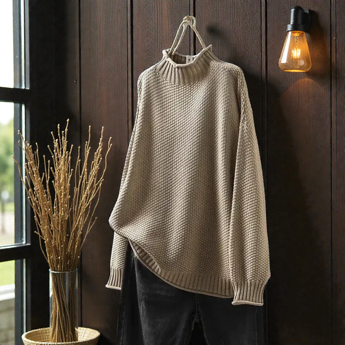 Jenell | Stand-Neck Ribbed Jumper