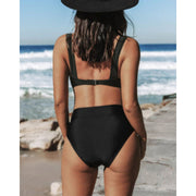 Claire | Plain High-Waisted Swimsuit