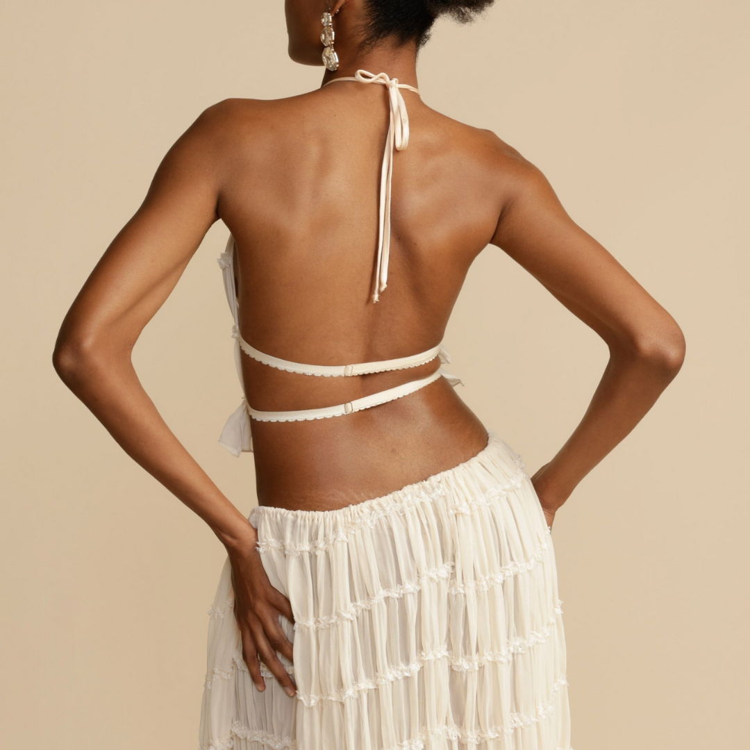 Wendy | Spaghetti-Strap Top & Smocked Skirt Set