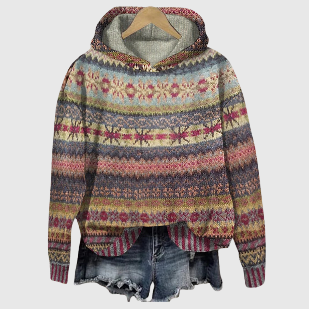 GABY | PRINTED HOODED HOODIE