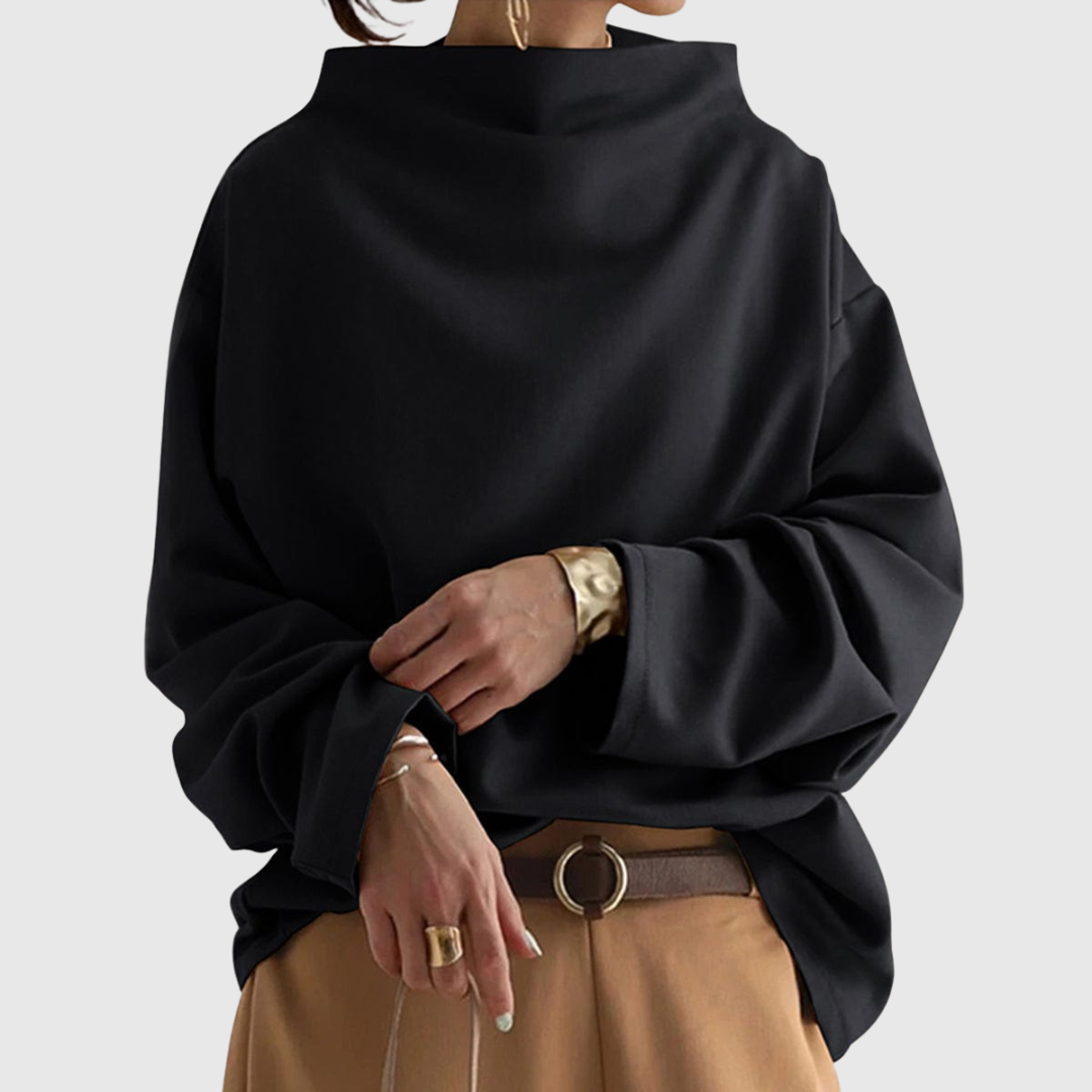 Lisa | Casual Top With High Collar