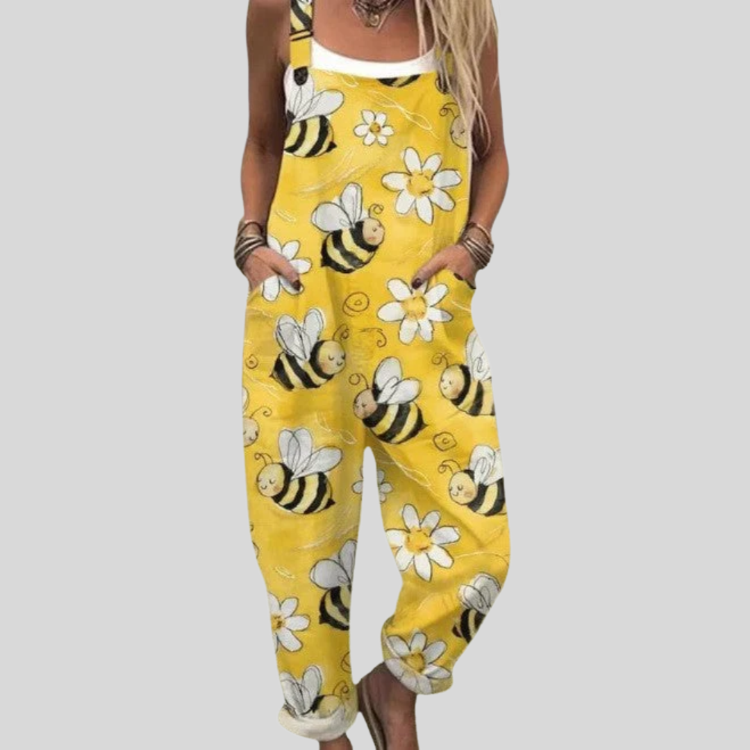 Ashley | Printed Dungarees