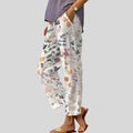 ELASTIC-WAIST ZIP-UP POCKET-DETAIL TROUSERS
