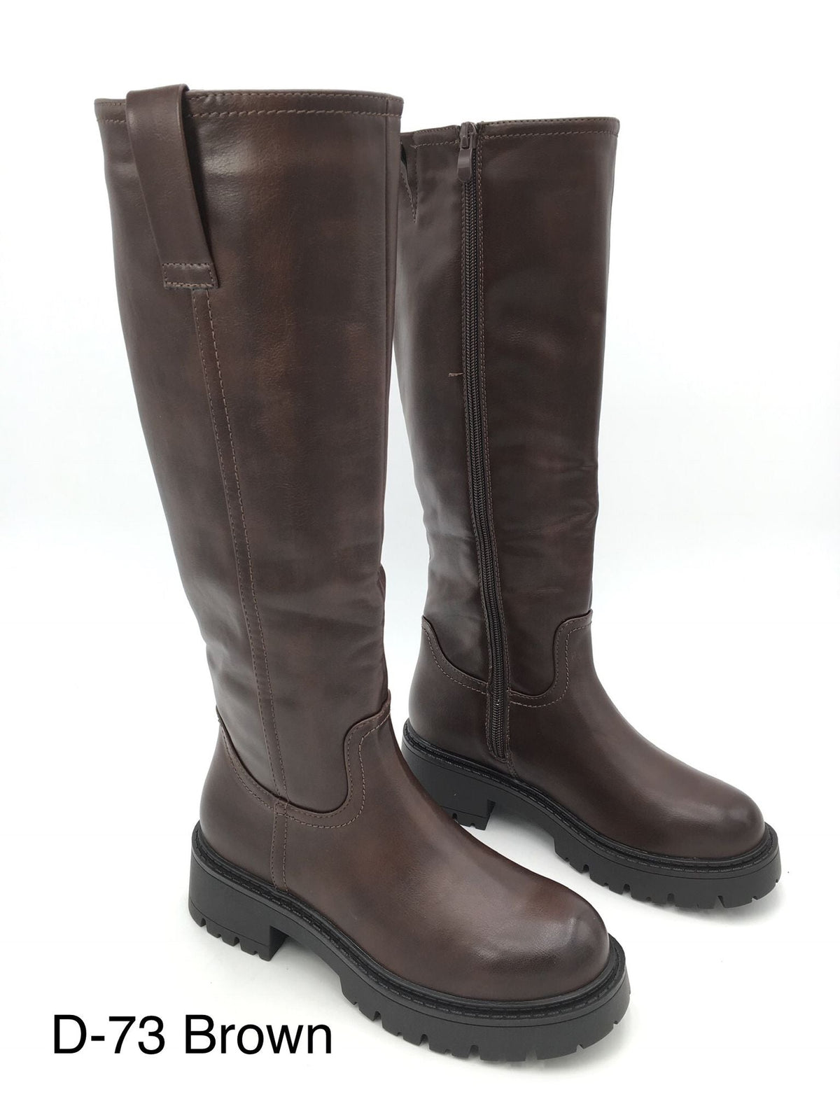 Lucrezia high chunky-sole boots in brown