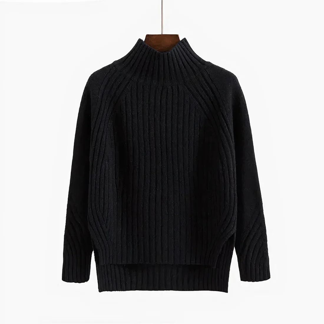 Valda | Stand-Neck Ribbed Jumper