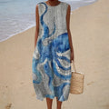 PRINTED FLOWING DRESS