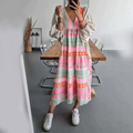JESSENIA | GEOMETRIC FLOWING DRESS