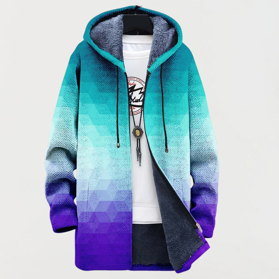BLAITHÍN | GEOMETRIC HOODED COAT